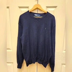 Vintage Polo by Ralph Lauren Men's Textured Cotton Crewneck Sweater-size L-EUC🐎